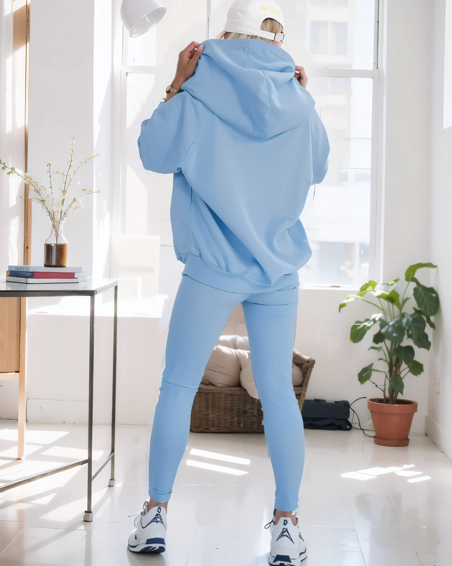 Oversized Hooded Casual 3pc Sweatshirt Suit